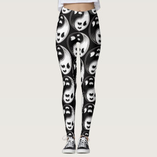 Ghost Yin Yang Black und White Leggings