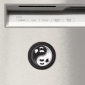 Ghost Yin Yang Black und White Magnet (In Situ (Geschirrspüler))