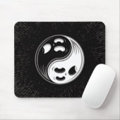 Ghost Yin Yang Black und White Mousepad (Mit Mouse)