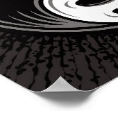 Ghost Yin Yang Black und White Poster (Ecke)