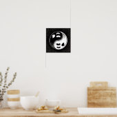 Ghost Yin Yang Black und White Poster (Küche)