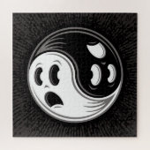 Ghost Yin Yang Black und White Puzzle (Horizontal)