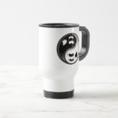 Ghost Yin Yang Black und White Reisebecher (VorderseiteRechts)