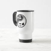 Ghost Yin Yang Black und White Reisebecher (Vorderseite Links)