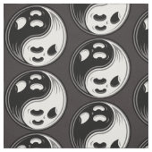 Ghost Yin Yang Black und White Stoff (Muster)