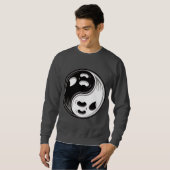 Ghost Yin Yang Black und White Sweatshirt (Vorne ganz)