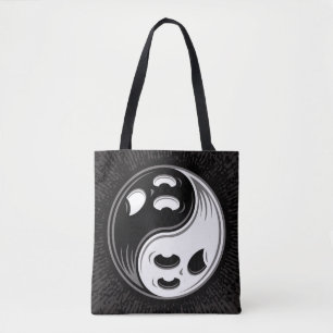 Ghost Yin Yang Black und White Tasche