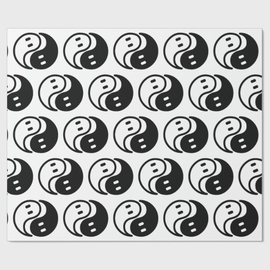 Ghost Yin Yang Geschenkpapier (Flach)