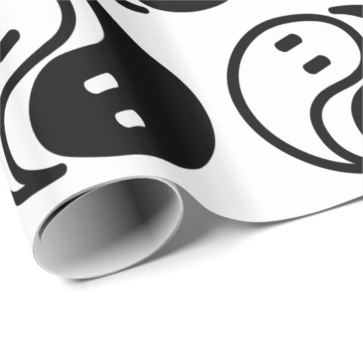 Ghost Yin Yang Geschenkpapier (Rolleneckpunkt)