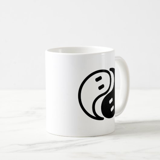 Ghost Yin Yang Kaffeetasse (VorderseiteRechts)