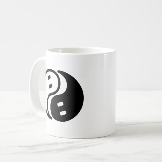 Ghost Yin Yang Kaffeetasse (Vorderseite Links)