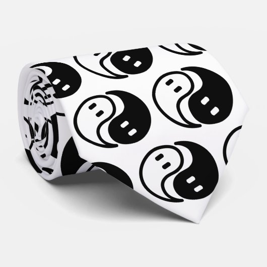 Ghost Yin Yang Krawatte (Gerollt)