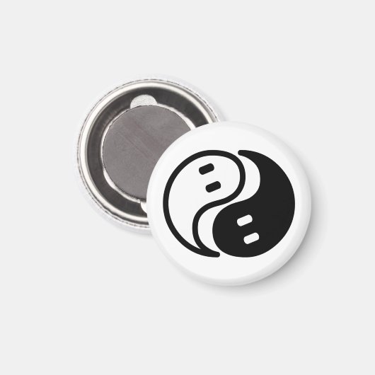 Ghost Yin Yang Magnet (Vorderseite/Rückseite)