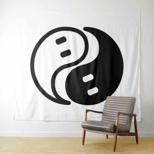 Ghost Yin Yang Wandteppich (Beispiel (Horizontal))