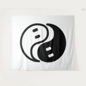 Ghost Yin Yang Wandteppich (Vorderseite (Horizontal))