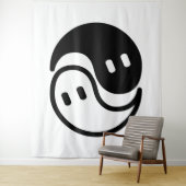 Ghost Yin Yang Wandteppich (Beispiel)