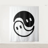 Ghost Yin Yang Wandteppich (Vorderseite)