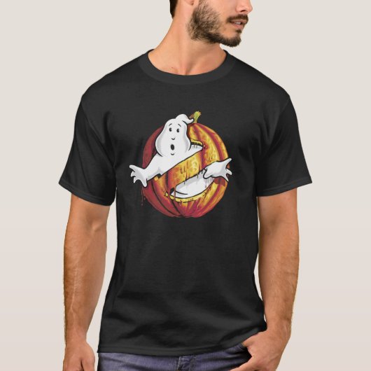 Ghostbusters Classic Logo Halloween-Kürbis-Pullove T-Shirt (Vorderseite)