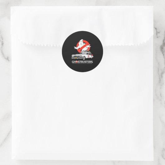 Ghostbusters Halloween Design Ecto 1 Runder Aufkleber (Tasche)