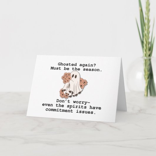 Ghosted Again Funny Halloween Karte (Vorderseite)