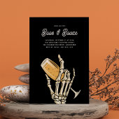 Ghosted Champagne "Boos & Booze" Halloween-Party Einladung