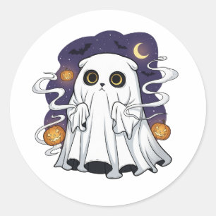 Ghosted Fold - Schottisches Gefolgsband Halloween Runder Aufkleber