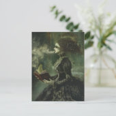 Ghosted Frauen mit Icy Breath Lesen eines Buches Postkarte (Stehend Vorderseite)