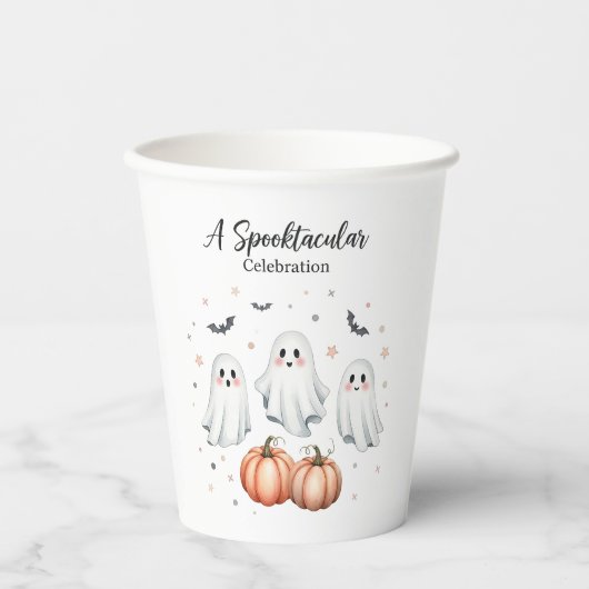 Ghosted Fun Halloween Pappbecher (Vorderseite)