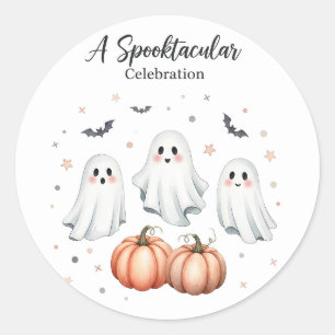 Ghosted Fun Halloween Runder Aufkleber
