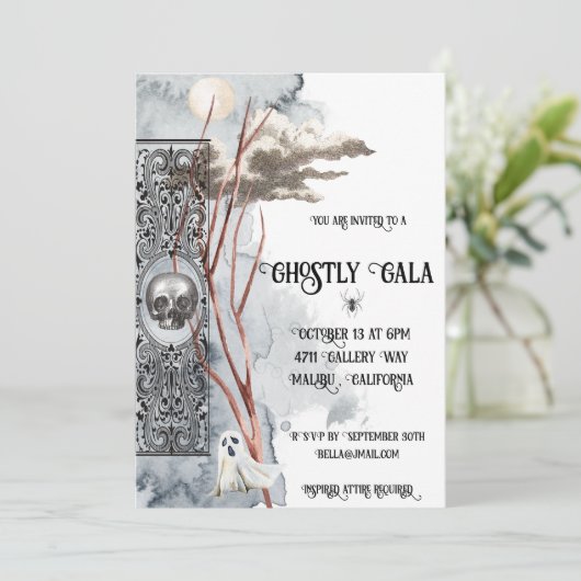 Ghosted Gala Einladung (Stehend Vorderseite)