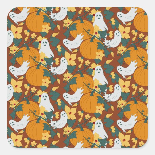 Ghosted Garden Quadratischer Aufkleber (Vorderseite)