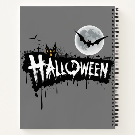 Ghosted Glamour: Personalisiertes SpiralNotebook Notizblock (Rückseite)