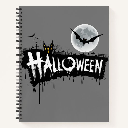 Ghosted Glamour: Personalisiertes SpiralNotebook Notizblock (Vorderseite)