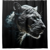 Ghosted Gray Cougar Duschvorhang (Vorderseite)