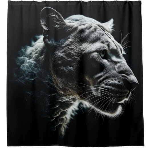 Ghosted Gray Cougar Duschvorhang (Vorderseite)