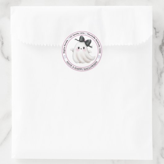 Ghosted Greetings Enevelope Siegel Runder Aufkleber (Tasche)