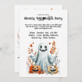 Ghosted Halloween-Party Einladung (Vorne/Hinten)
