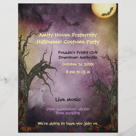 Ghosted Halloween-Party Flyer (Vorne)