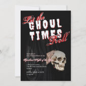 Ghosted Halloween Skeleton Kostüm Party Skull Einladung (Vorderseite)