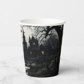 Ghosted Hexches Manor Halloween Pappbecher (Rückseite)