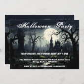 Ghosted Hexches Manor Halloween-Party Einladung (Vorne/Hinten)