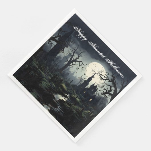 Ghosted Hexches Manor Halloween Serviette (Ecke)