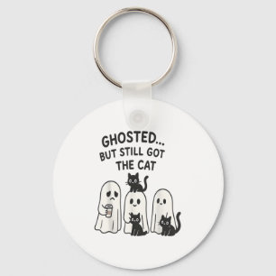 Ghosted noch Got Cat Funny Halloween Kostüm Schlüsselanhänger