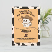 Ghosted "Not My First Rodeo" Einladung zum Geburts (Stehend Vorderseite)