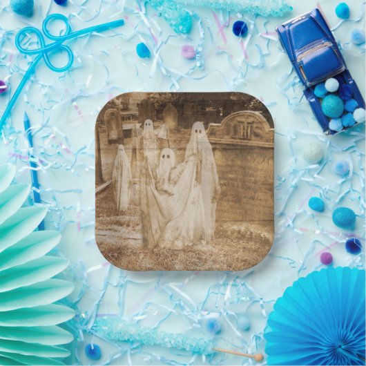 Ghosted Paper Plate Pappteller (Party)