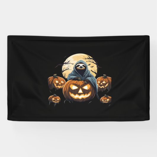 Ghosted Sloths Midnight Haunt Classic T - Shirt Banner (Horizontal)