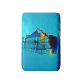 Ghosted Tall Ship Sea Voyage Design Badematte (Vorderseite Vertikal)