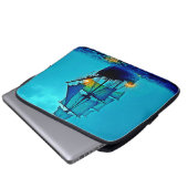 Ghosted Tall Ship Sea Voyage Design Laptopschutzhülle (Vorne Knopf)