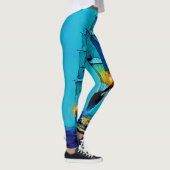 Ghosted Tall Ship Sea Voyage Design Leggings (Rechts)