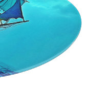 Ghosted Tall Ship Sea Voyage Design Schneidebrett (Ecke)